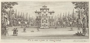 Vista do Palácio e Jardim do Cardeal Ludovise de Israël Silvestre