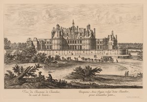 Vista do Château de Chambord, do lado da entrada, 1678.