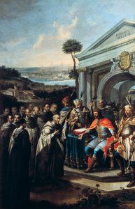 Bela III fundando o mosteiro cisterciense em Szentgotthard em 1183 1795-1 de Istvan Dorfmeister