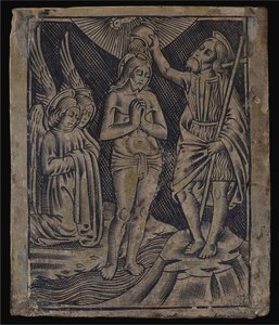 Batismo de Cristo de Italian 16th Century