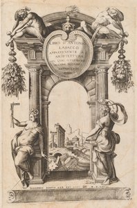 Livro Pertencente à Arquitetura [Título] de Italian 16th Century, after Antonio Labacco, published by Giovanni Boni