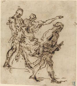 Figuras carregando um corpo de Italian 17th Century