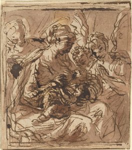 familia sagrada de Italian 17th Century