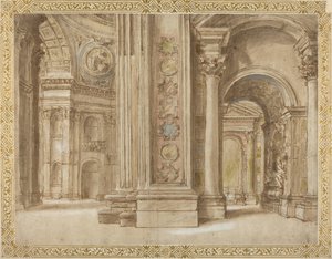 O interior de São Pedro, Roma