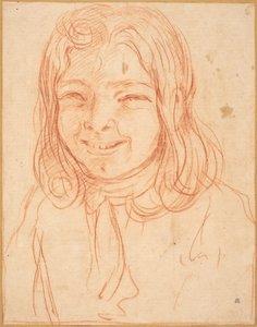 Um menino sorridente com cabelo solto de Italian 17th or 18th Century