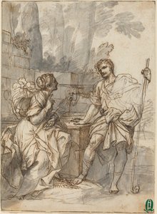 Cena Pastoral de Italian 18th Century