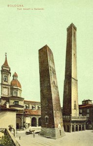 Bolonha, Itália, Torri Asinelli e Garisendi de Italian Photographer