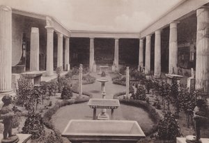 Casa Dei Vettii, Peristilio, Casa dos Vettii, o Peristilo (foto a p/b) de Italian Photographer