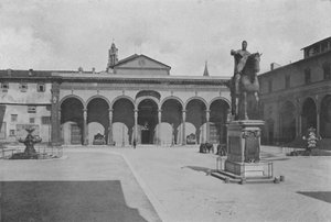 Florença, Igreja de SS Annunziata (foto a p/b) de Italian Photographer