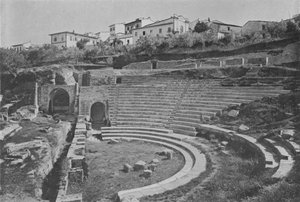 Florença, Fiesole, Restos do Teatro Romano (foto a p/b) de Italian Photographer