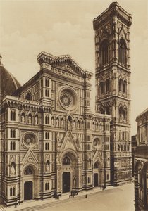 Firenze / Florença: A Fachada da Catedral, Arch De Fabris e del Moro (foto p/b) de Italian Photographer