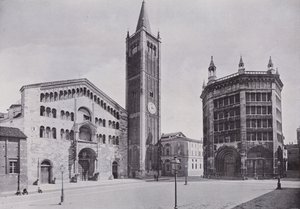 Itália: Parma, catedral e baptistério (foto a p/b) de Italian Photographer