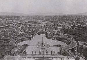 Itália: Roma, panorama tirado da cúpula de São Pedro (foto a p/b) de Italian Photographer