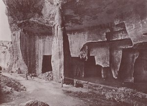 Itália: Syracuse, Latomia del Paradiso (foto a p/b) de Italian Photographer