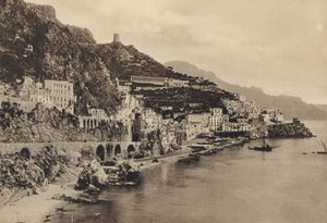 Nápoles: Amalfi, Panorama (foto a p-b) de Italian Photographer