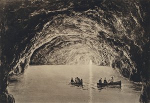 Nápoles: Capri, Grotta Azzurra (foto a p/b)
