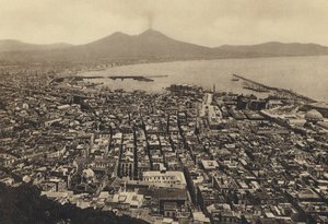 Nápoles: Panorama Da S Martino (foto a p/b) de Italian Photographer