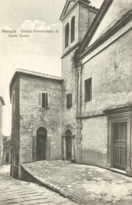 Perugia: Igreja paroquial de Santa Croce (fotografia a preto e branco) de Italian Photographer