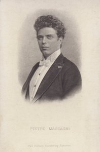 Pietro Mascagni, compositor italiano da ópera Cavalleria Rusticana (foto a p/b) de Italian Photographer
