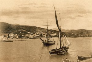 San Remo, Villas e Hotéis no Leste (foto a p/b) de Italian Photographer