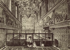 Capela Sixtine construída no século XV, por J de Dolci de Italian Photographer