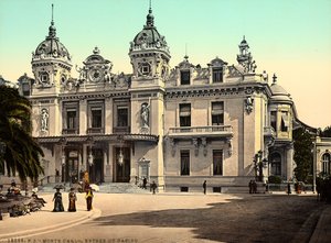 A fachada do Casino de Montecarlo, no Principado do Mónaco, em França de Italian Photographer