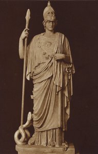 A, estátua, de, minerva, em, a, museu vaticano, roma