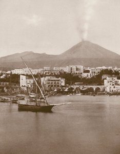 Torre Del Greco, Panorama e Vesúvio (foto p/b) de Italian Photographer
