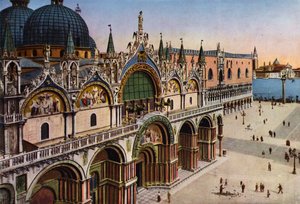 Venezia / Veneza: Fachada da Basílica vista da Torre dell