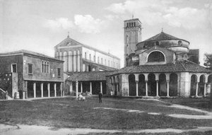 Veneza, Torcello, Igreja de S. Fosca (foto a p/b) de Italian Photographer