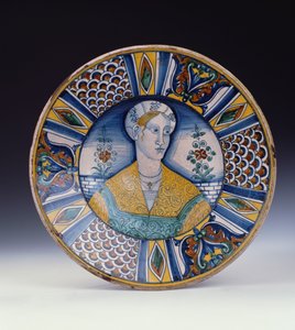 Um prato grande de retrato Deruta, c.1530 de Italian School