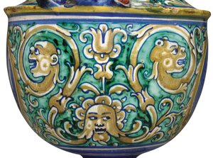 Um vaso de duas mãos Deruta maiolica, c.1525-50 de Italian School