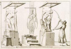 Um escultor Studio, c.1800 de Italian School