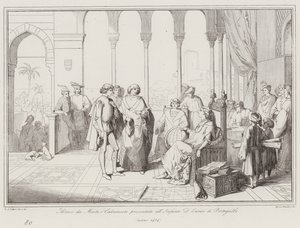 Alvise da Mosto, ou Cadamosto apresentado ao Infante D Enrico de Portugal de Italian School