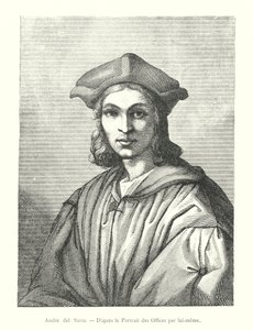 Andre del Sarte, Do Retrato do Uffizi por ele mesmo (gravura) de Italian School