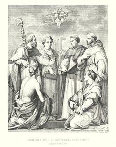 Andre del Sarte, A Disputa da Santíssima Trindade, Colecção Pitti Palace (gravura) de Italian School