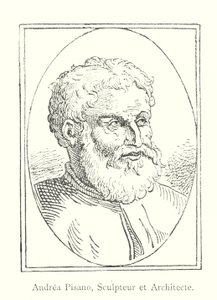 Andrea Pisano, Escultor e Arquitecto (gravura) de Italian School