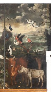 Animais, mito de Orfeu, detalhe de Italian School