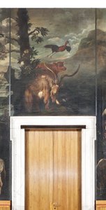Animais, mito de Orfeu, detalhe de Italian School