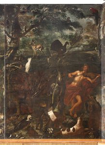 Animais, mito de Orfeu, detalhe de Italian School