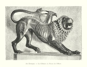 Arte Etrusca, A Quimera do Museu Uffizi (gravura) de Italian School