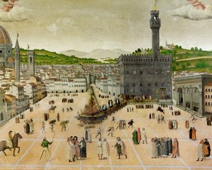 Autodafe de Girolamo Savonarola de Italian School
