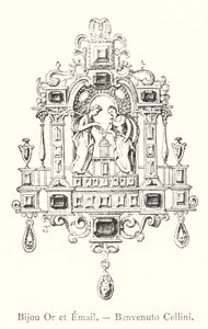 Ouro e Esmalte, Benvenuto Cellini (gravura) de Italian School