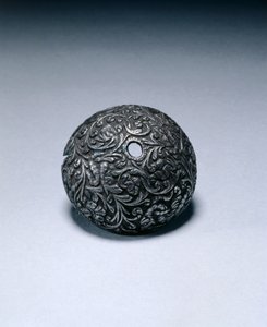 Tampa de ponta de uma pistola de pederneira, c.1650-60 (aço) de Italian School