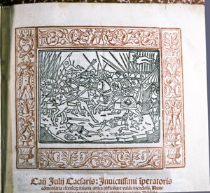 CAESAR Gaius Iulius: Ilustração dos "Commentarii de Bello Gallico" de César, c.15..., c.1511 (miniatura) de Italian School