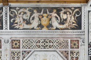 Sala Carducci, detalhe (fresco) de Italian School