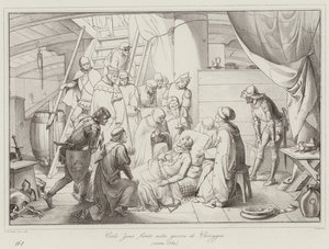 Carlo Zeno ferido na guerra de Chioggia de Italian School