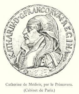 Catherine de Medici, da Primavera, Cabinet de Paris (gravura) de Italian School