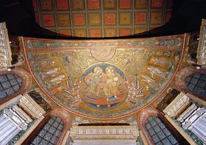 Cristo entronizado (mosaico) de Italian School