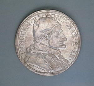 Moeda que representa o Papa Inocêncio XI de Italian School